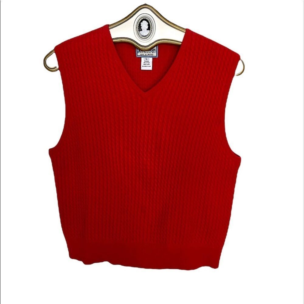 Pendleton vintage red v-neck sweater vest size